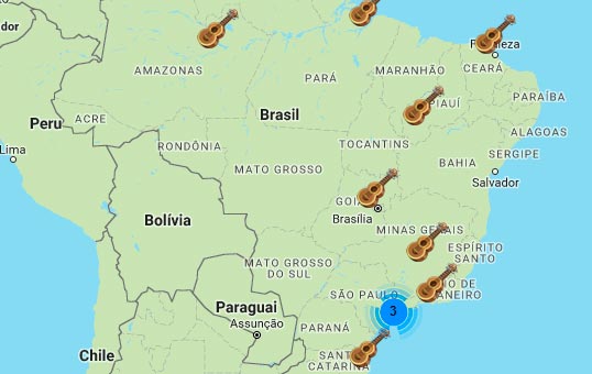 mapa do ukulele brasileiro